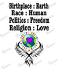 Baby Bodysuit - Earth Human Freedom Love