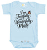 Baby Bodysuit – “I Am Fearfully and Wonderfully Made” – Christian Baby Shower Gift, Baptism Dedication Outfit, Scripture Baby Clothes