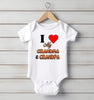 Baby Bodysuit - I Love My Grandma and Grandpa
