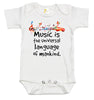 Baby Bodysuit - Music Is The Universal Language of Mankind