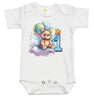 Baby Bodysuit - Teddy Bear Celebrating Baby's First Birthday
