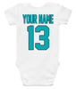 Custom Baby Bodysuit - Hockey Jersey with Name and Number on Back